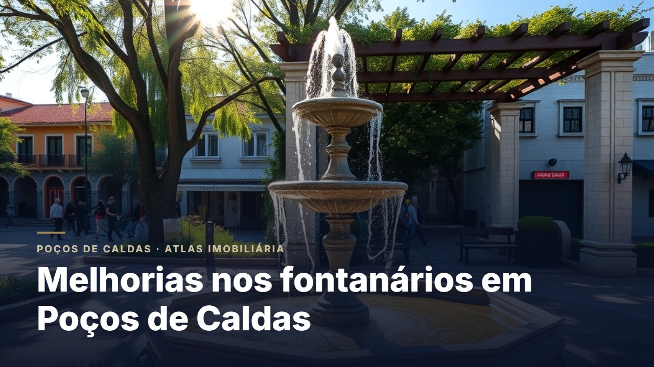 Fontanários de Poços de Caldas ganham piso, torneira nova e pergolado