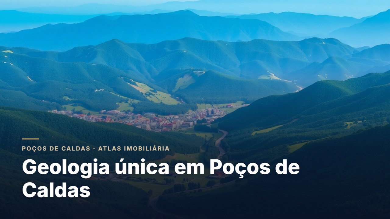 Poços de Caldas fica dentro de um maciço vulcânico de 800 km²: o que isso explica