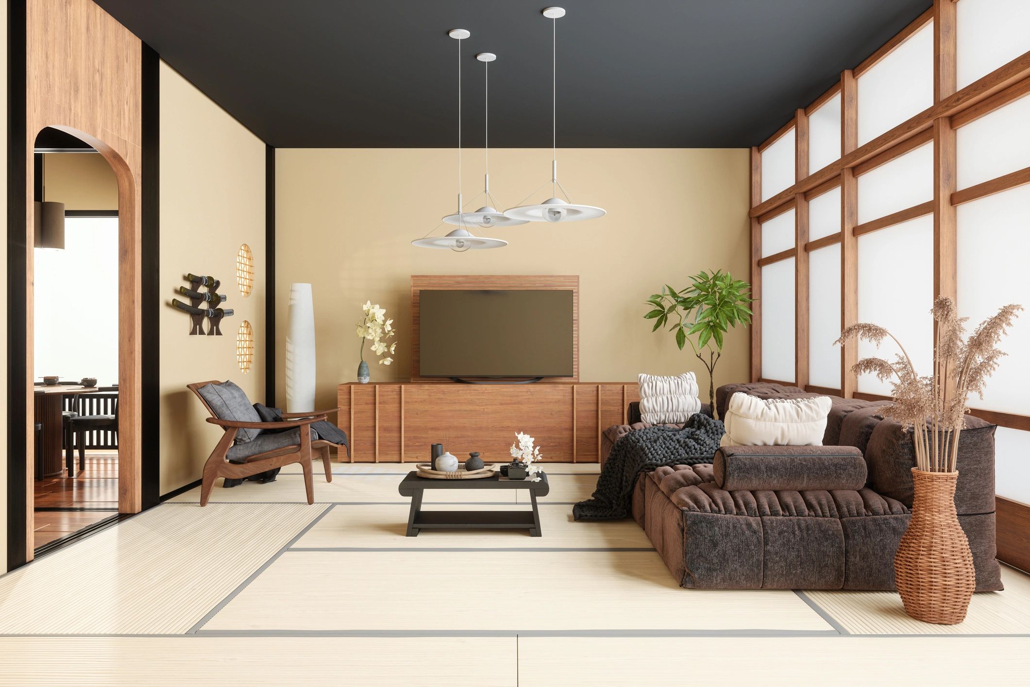 Modern apartment living room interior